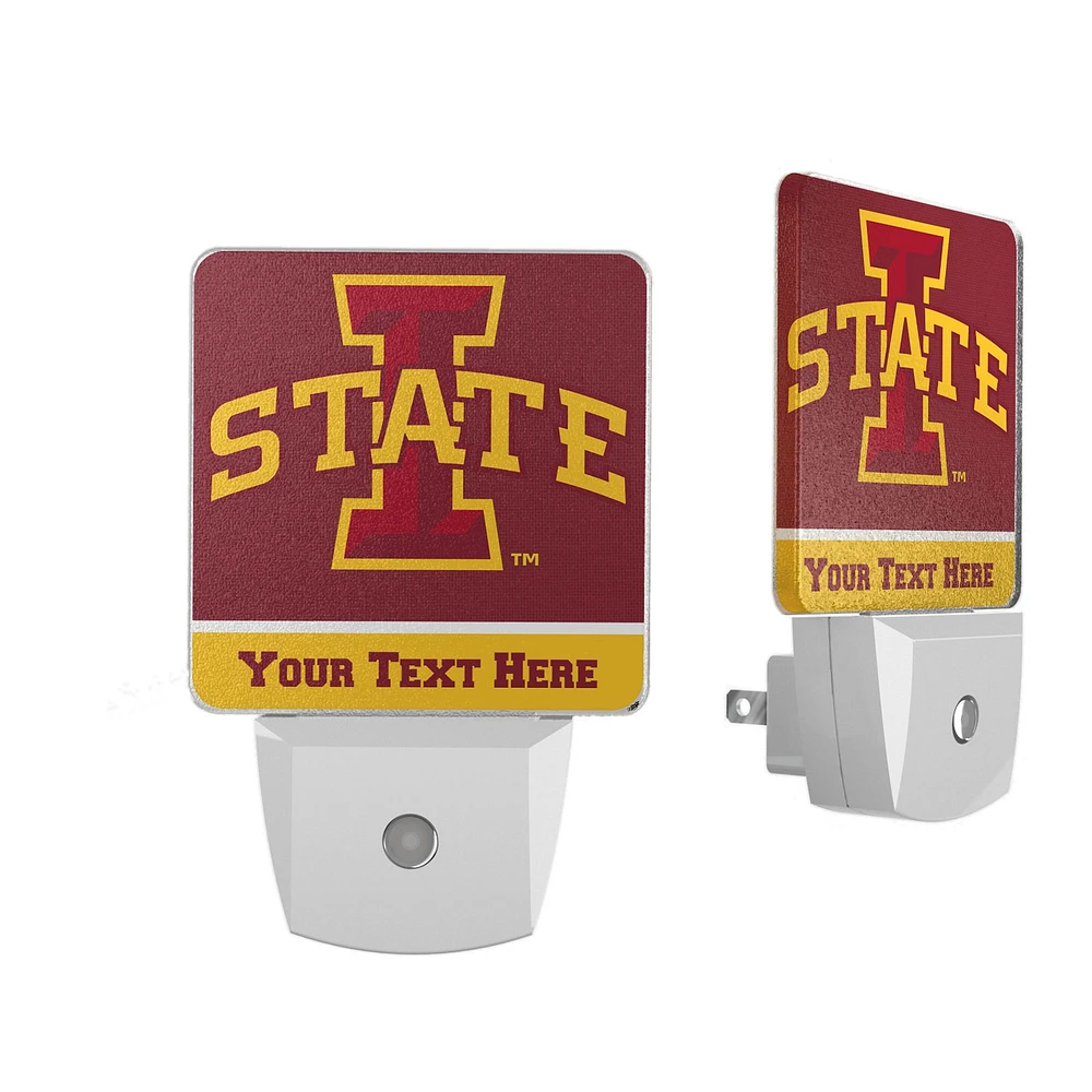 Iowa State Cyclones Personalized 2-Piece Nightlight Set
