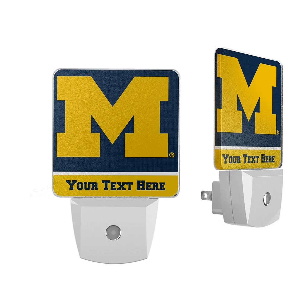 Michigan Wolverines Personalized 2-Piece Nightlight Set