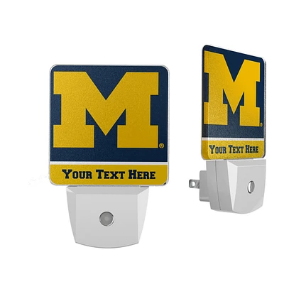 Michigan Wolverines Personalized 2-Piece Nightlight Set