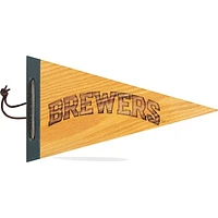 Milwaukee Brewers 7" x 12" Wood Pennant