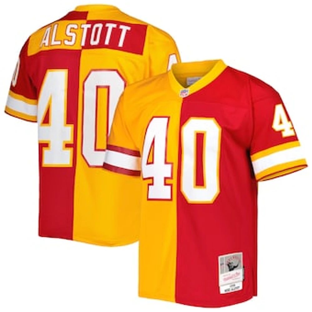 Men's Mitchell & Ness Mike Alstott Orange/Red Tampa Bay Buccaneers 1996 Split Legacy Replica Jersey