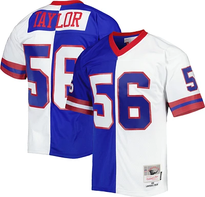 Men's Mitchell & Ness Lawrence Taylor Royal/White New York Giants 1986 Split Legacy Replica Jersey