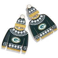 Women's BaubleBar Green Bay Packers Sweater Earrings