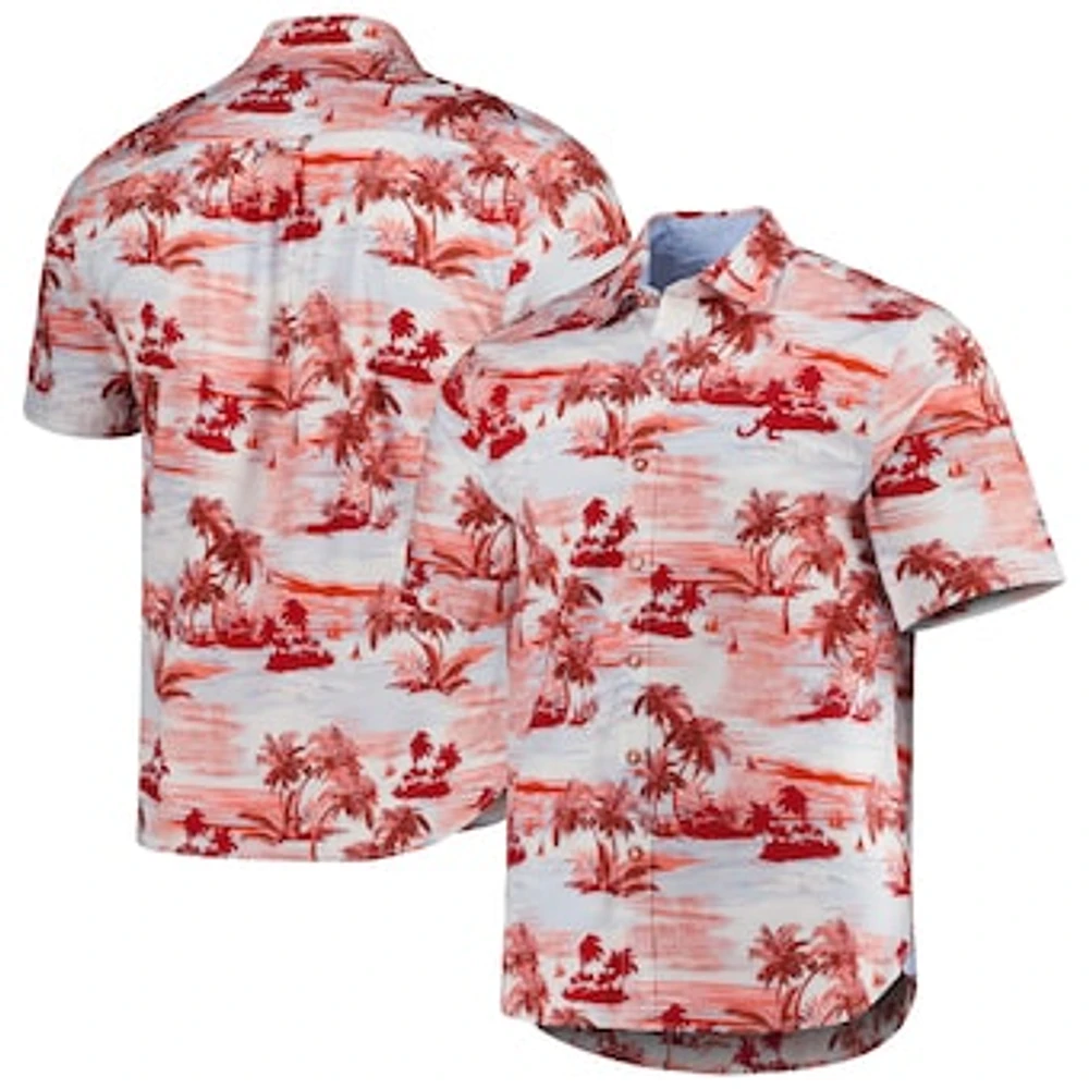 Men's Tommy Bahama Crimson Alabama Tide Tropical Horizons Button-Up Shirt