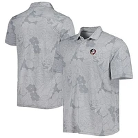 Men's Tommy Bahama Gray Florida State Seminoles Miramar Blooms Polo