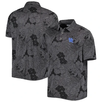 Men's Tommy Bahama Black Kentucky Wildcats Miramar Blooms Polo