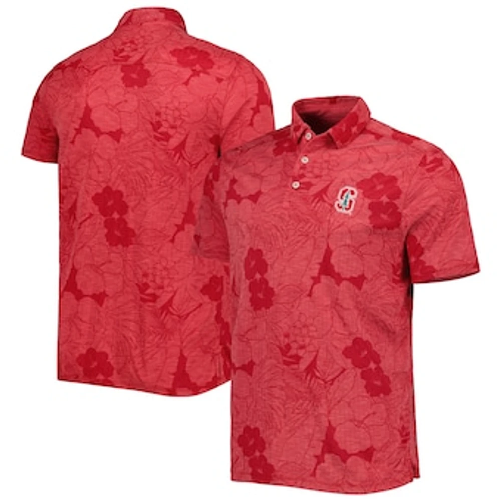 Men's Tommy Bahama Cardinal Stanford Miramar Blooms Polo