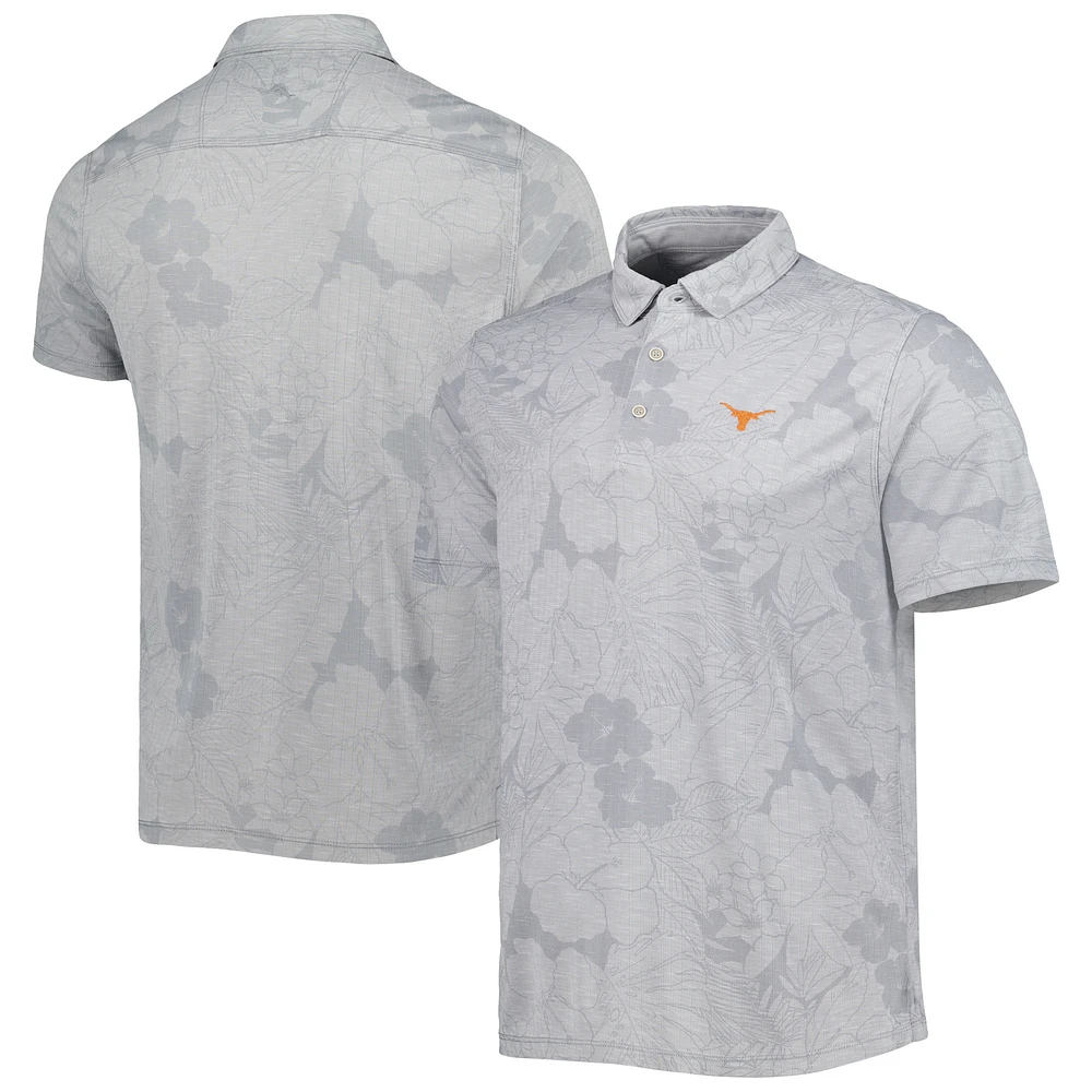 Men's Tommy Bahama Gray Texas Longhorns Miramar Blooms Polo