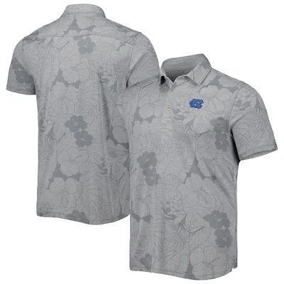 Men's Tommy Bahama Gray North Carolina Tar Heels Miramar Blooms Polo