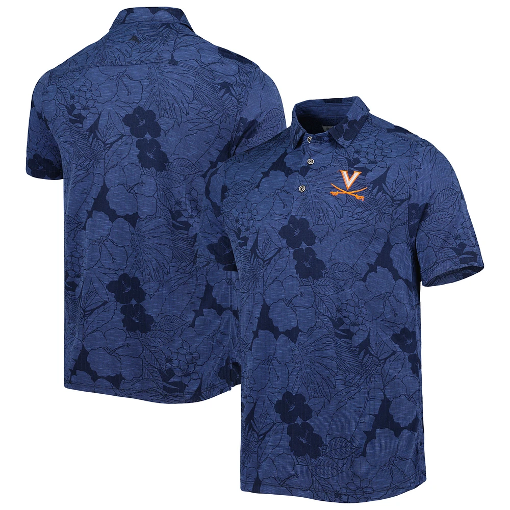 Men's Tommy Bahama Navy Virginia Cavaliers Miramar Blooms Polo