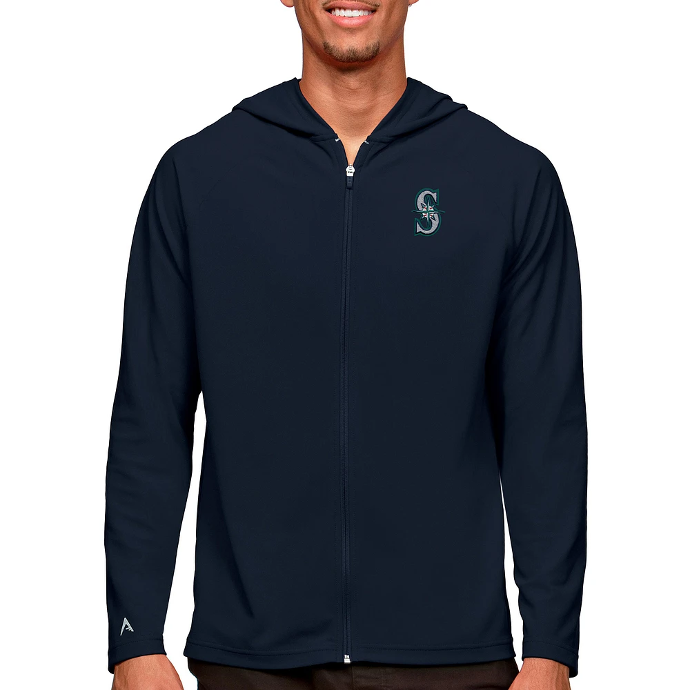 Men's Antigua Navy Seattle Mariners Legacy Full-Zip Hoodie