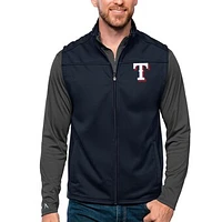 Men's Antigua Navy Texas Rangers Links Full-Zip Golf Vest