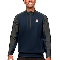 Men's Antigua Navy Houston Astros Team Quarter-Zip Pullover Top