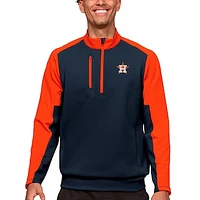 Men's Antigua Navy Houston Astros Team Quarter-Zip Pullover Top