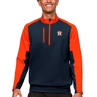 Men's Antigua Navy Houston Astros Team Quarter-Zip Pullover Top
