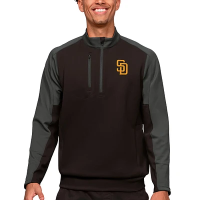Men's Antigua San Diego Padres Team Quarter-Zip Pullover Top