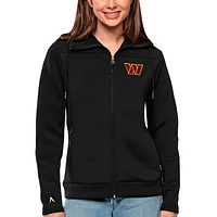 Women's Antigua Black Washington Commanders Protect Full-Zip Jacket