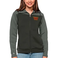 Women's Antigua Steel/Charcoal Washington Commanders Protect Full-Zip Jacket