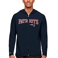 Men's Antigua Navy New England Patriots Legacy Full-Zip Hoodie
