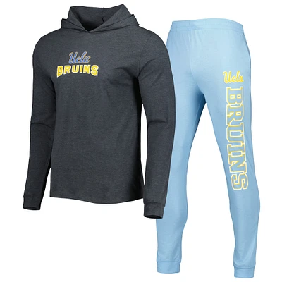 Men's Concepts Sport Blue/Charcoal UCLA Bruins Meter Pullover Hoodie & Pant Sleep Set