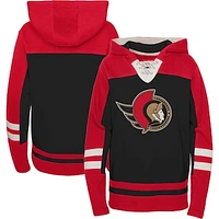 Preschool Black/Red Ottawa Senators Ageless Revisited Home Lace-Up - Pullover Hoodie