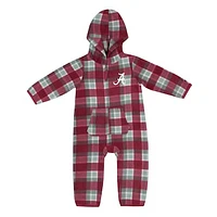 Infant Colosseum Crimson/Gray Alabama Crimson Tide Farays Plaid Full-Zip Hoodie Jumper