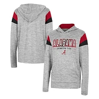 Youth Colosseum Heather Gray Alabama Crimson Tide Tartookas Long Sleeve Hoodie T-Shirt