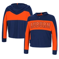 Girls Youth Colosseum Navy Auburn Tigers Galooks Hoodie Lace-Up Long Sleeve T-Shirt