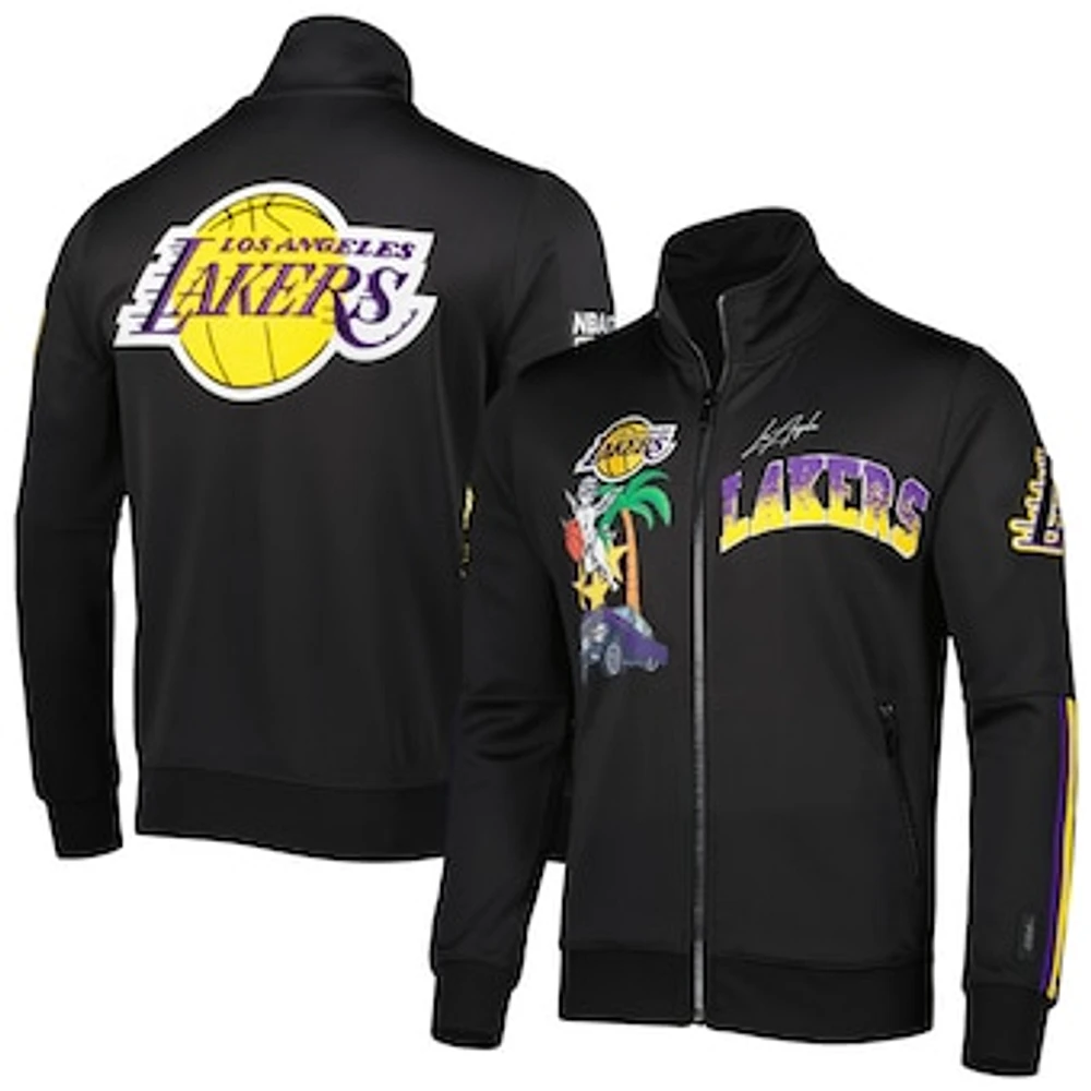 Men's Pro Standard Black Los Angeles Lakers Hometown Mock Neck Full-Zip Track Jacket