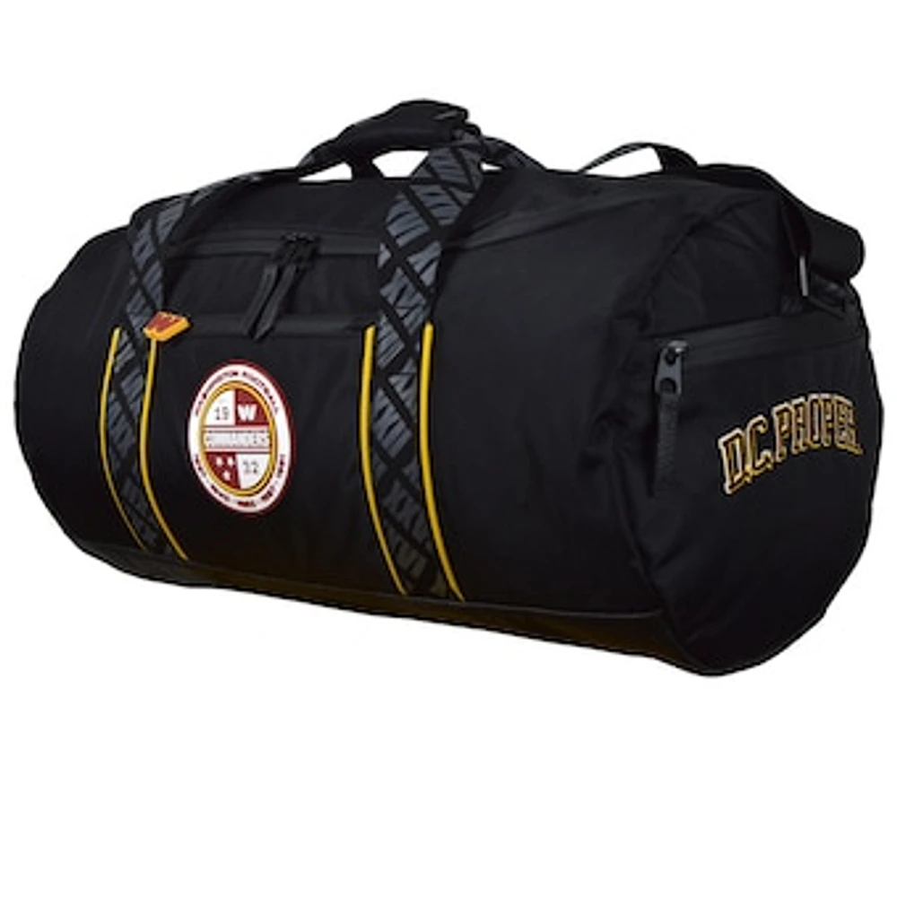 DC PROPER Black Washington Commanders Jetsetter Duffel Bag