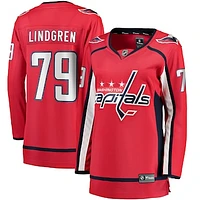 Women's Fanatics Charlie Lindgren Red Washington Capitals Home Breakaway Player Jersey