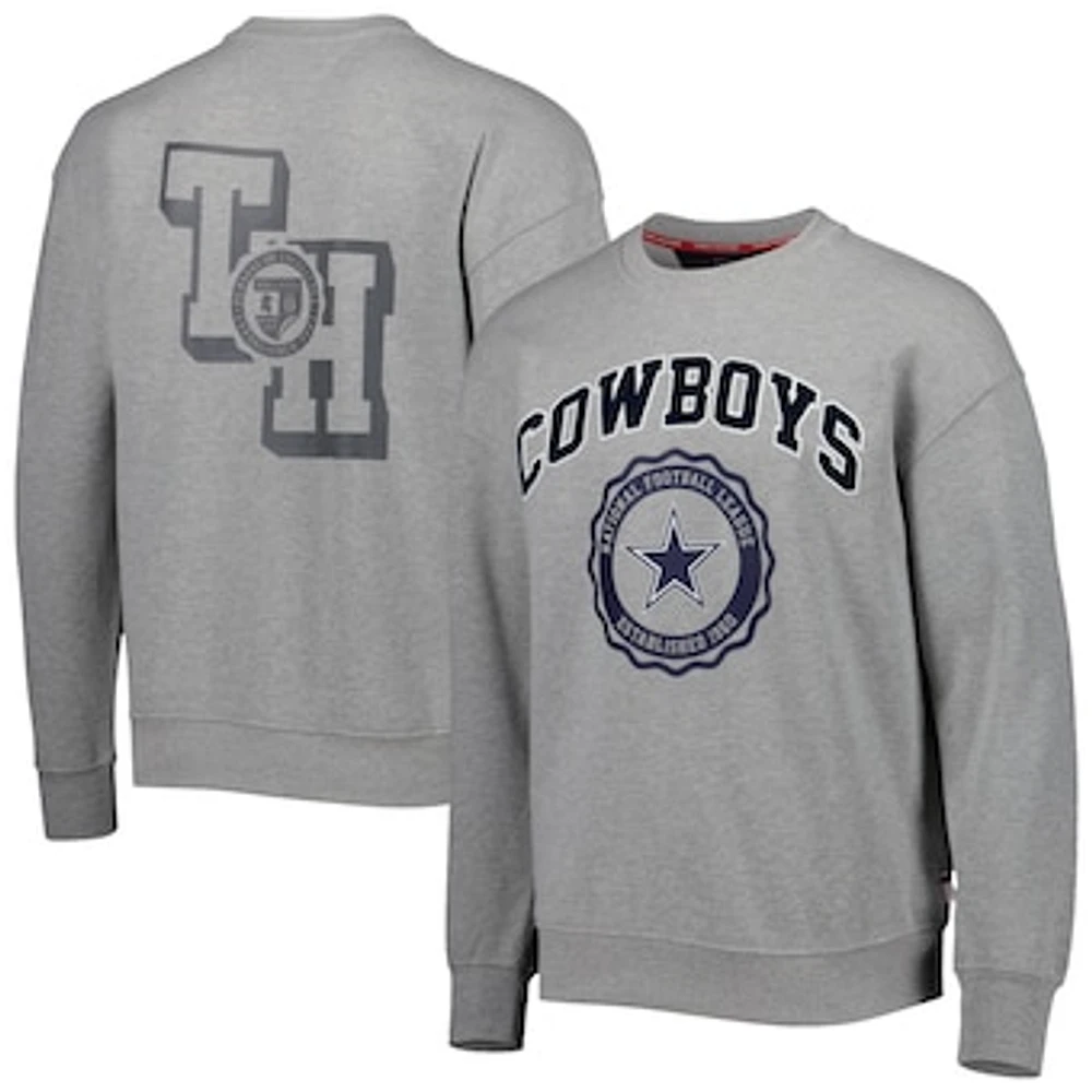 Men's Tommy Hilfiger Heather Gray Dallas Cowboys Ronald Crew Sweatshirt