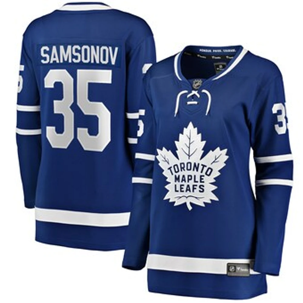 Women's Fanatics Ilya Samsonov Blue Toronto Maple Leafs Home Breakaway - Player Jersey