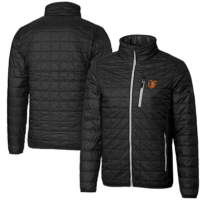 Men's Cutter & Buck Black Baltimore Orioles Rainier Eco Insulated Full-Zip Puffer Jacket
