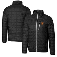 Men's Cutter & Buck Black Baltimore Orioles Rainier Eco Insulated Full-Zip Puffer Jacket