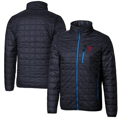 Men's Cutter & Buck Navy Philadelphia Phillies Rainier Eco Insulated Full-Zip Puffer Jacket