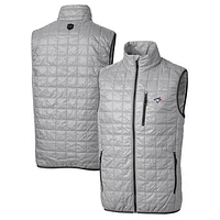 Men's Cutter & Buck Gray Toronto Blue Jays Rainier Full-Zip Puffer Vest