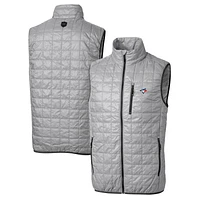 Men's Cutter & Buck Gray Toronto Blue Jays Rainier Full-Zip Puffer Vest