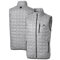 Men's Cutter & Buck Gray Providence Friars Big Tall Rainier PrimaLoft Eco Full-Zip Puffer Vest