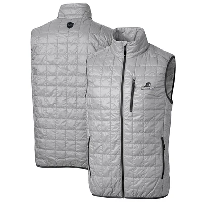 Men's Cutter & Buck Gray Providence Friars Big Tall Rainier PrimaLoft Eco Full-Zip Puffer Vest