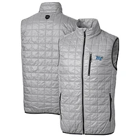 Men's Cutter & Buck Gray MTSU Blue Raiders Big Tall Rainier PrimaLoft Eco Full-Zip Puffer Vest