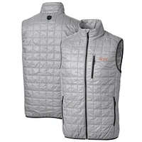 Men's Cutter & Buck Gray Pacific Tigers Big Tall Rainier PrimaLoft Eco Full-Zip Puffer Vest