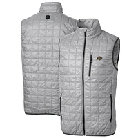 Men's Cutter & Buck Gray Colorado Buffaloes Big Tall Rainier PrimaLoft Eco Full-Zip Puffer Vest