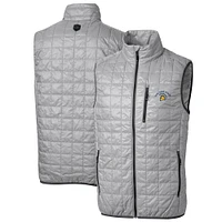 Men's Cutter & Buck Gray San Jose State Spartans Big Tall Rainier PrimaLoft Eco Full-Zip Puffer Vest