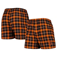 Men's Concepts Sport Black/Orange San Francisco Giants Ledger Flannel Boxers