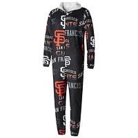 Men's Concepts Sport Black San Francisco Giants Windfall Microfleece Union Suit