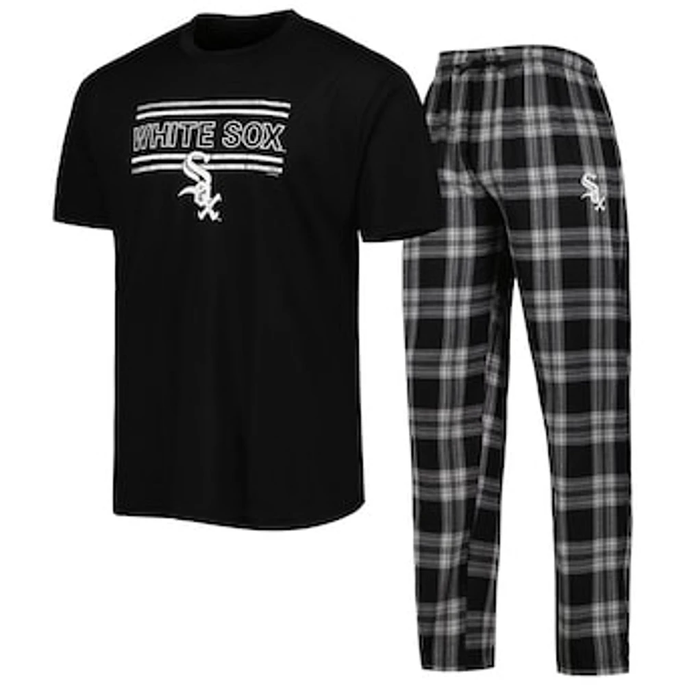 Men's Concepts Sport Black/Gray Chicago White Sox Badge T-Shirt & Pants Sleep Set