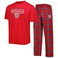 Men's Concepts Sport Red/Navy Washington Nationals Badge T-Shirt & Pants Sleep Set