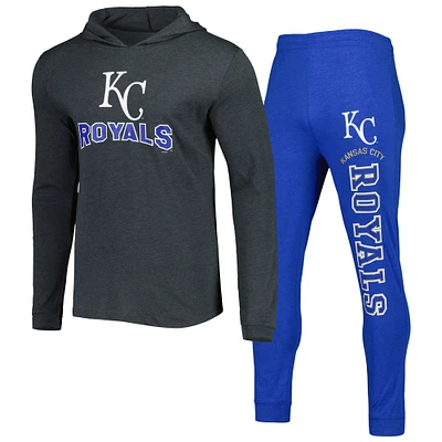 Men's Concepts Sport Royal/Charcoal Kansas City Royals Meter Hoodie & Joggers Set