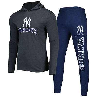 Men's Concepts Sport Navy/Charcoal New York Yankees Meter Hoodie & Joggers Set